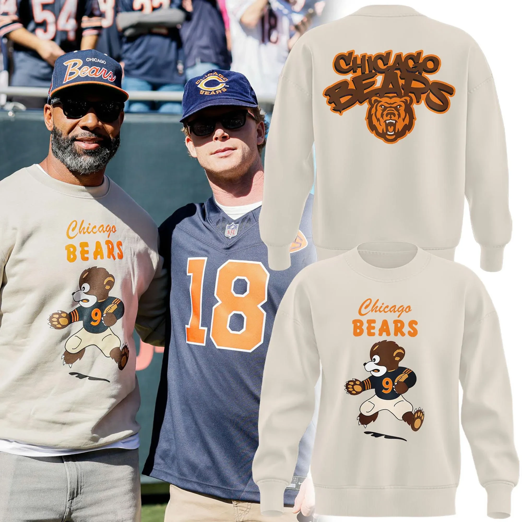 Matt Forte Chicago Bears Sweatshirt Chicago Bears Apparel Football Fan Gear 1 - Unicasport Matt Forte Chicago Bears Sweatshirt Chicago Bears Apparel Football Fan Gear