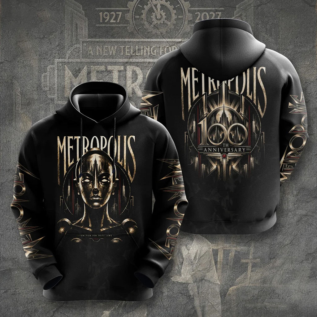 Metropolis 100th Anniversary Hoodie Classic Sci Fi Movie Apparel Gifts for Film Fans 1 - Unicasport Metropolis 100th Anniversary Hoodie Classic Sci Fi Movie Apparel Gifts for Film Fans