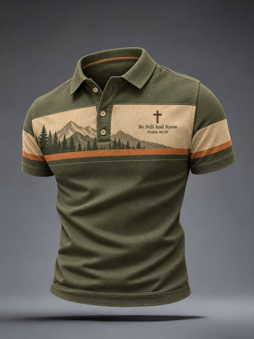 Be Still And Know Polo Shirt Christian Merch Gift Christian Gifts For Men