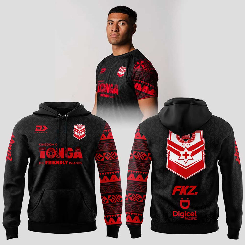 Tonga Rugby League 2026 Season Collection Hoodie Tonga National Rugby League Team Merch Black 1 - Unicasport Tonga Rugby League 2026 Season Collection Hoodie Tonga National Rugby League Team Merch Black