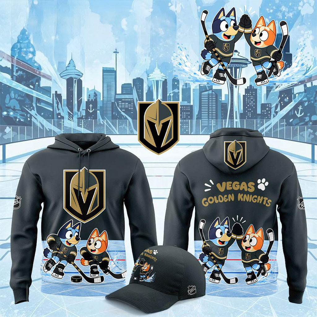 Vegas Golden Knights Bluey Day 2026 Hockey Game Celebrate Hoodie Golden Knights Merch Fan Gift 1 - Unicasport Vegas Golden Knights Bluey Day 2026 Hockey Game Celebrate Hoodie Golden Knights Merch Fan Gift