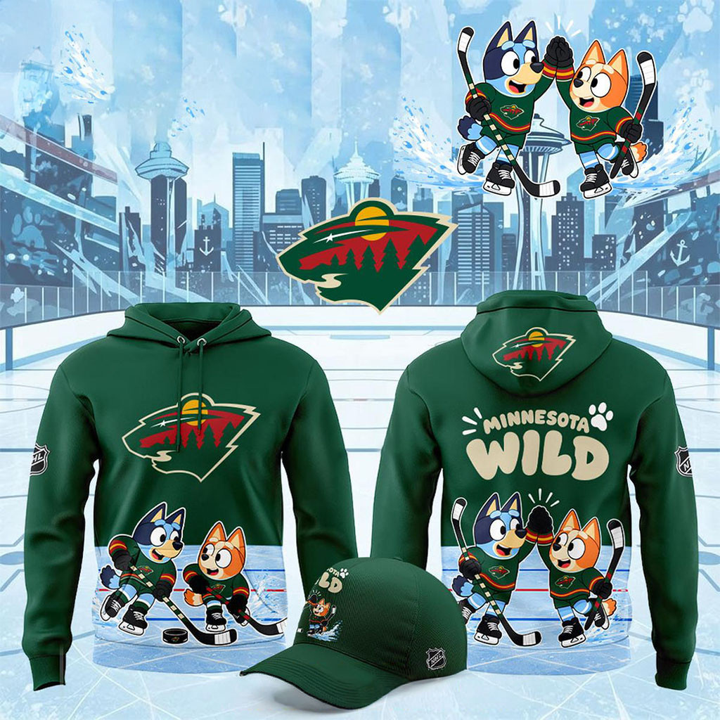 Minnesota Wild Bluey Day 2026 Hockey Game Celebrate Hoodie Minnesota Wild Merch Fan Gifts 1 - Unicasport Minnesota Wild Bluey Day 2026 Hockey Game Celebrate Hoodie Minnesota Wild Merch Fan Gifts