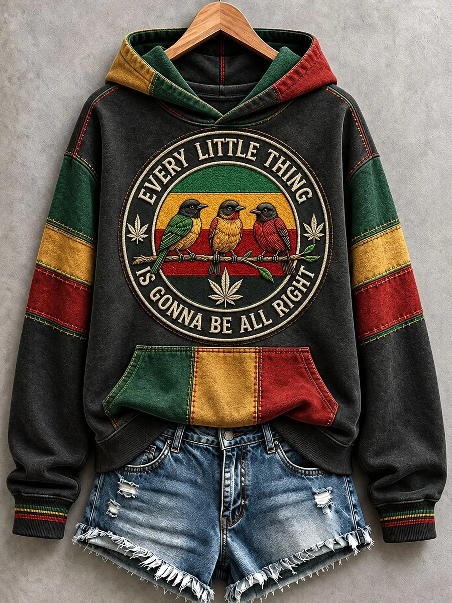 Bob Marley Merch Every Little Thing Three Little Birds Lyrics Hoodie Bob Marley Attire Gifts 1 - Unicasport Bob Marley Merch Every Little Thing Three Little Birds Lyrics Hoodie Bob Marley Attire Gifts