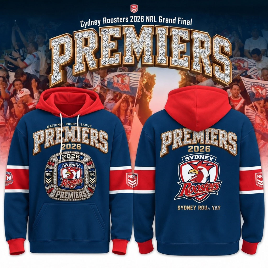 Sydney Roosters 2026 NRL Premiers Hoodie Sydney Roosters Merch Gifts For Rugby Fans 1 - Unicasport Sydney Roosters 2026 NRL Premiers Hoodie Sydney Roosters Merch Gifts For Rugby Fans