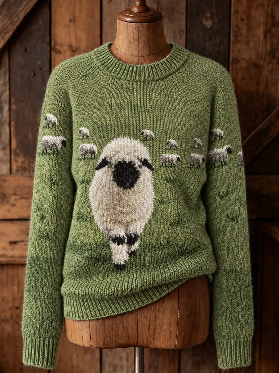 Vintage Farm Blacknose Sheep Ugly Christmas Sweater Cute Animal Apparel Gift For Women 1 - Unicasport Vintage Farm Blacknose Sheep Ugly Christmas Sweater Cute Animal Apparel Gift For Women