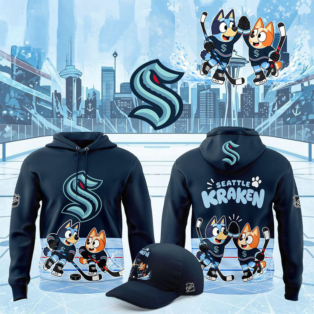 Seattle Kraken Bluey Day 2026 Hockey Game Celebrate Hoodie Seattle Kraken Merch Dudes Gifts 1 - Unicasport Seattle Kraken Bluey Day 2026 Hockey Game Celebrate Hoodie Seattle Kraken Merch Dudes Gifts