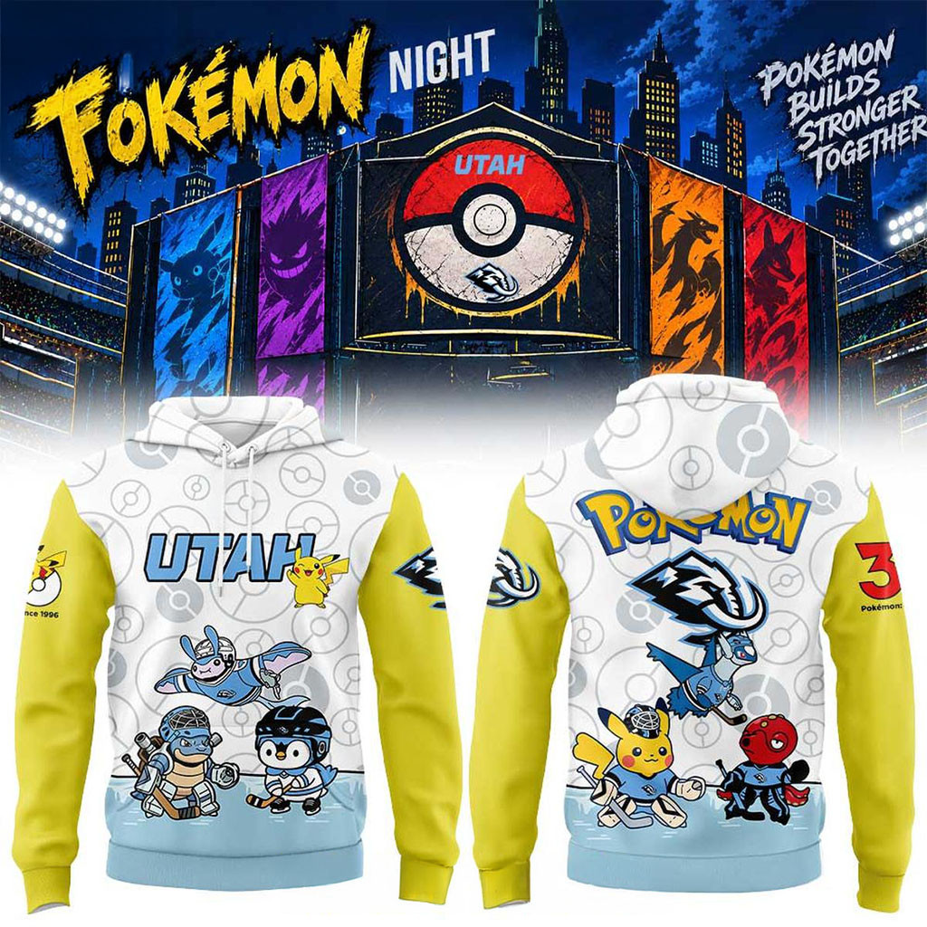 Utah Mammoth 2026 Pokemon Night x Hockey Game Hoodie Utah Mammoth Merch Gifts For Hockey Fan 1 - Unicasport Utah Mammoth 2026 Pokemon Night x Hockey Game Hoodie Utah Mammoth Merch Gifts For Hockey Fan