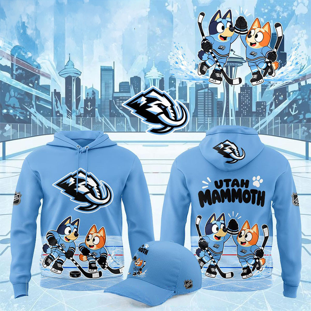 Utah Mammoth Bluey Day 2026 Hockey Game Celebrate Hoodie Utah Mammoth Merch Gifts For Fans 1 - Unicasport Utah Mammoth Bluey Day 2026 Hockey Game Celebrate Hoodie Utah Mammoth Merch Gifts For Fans