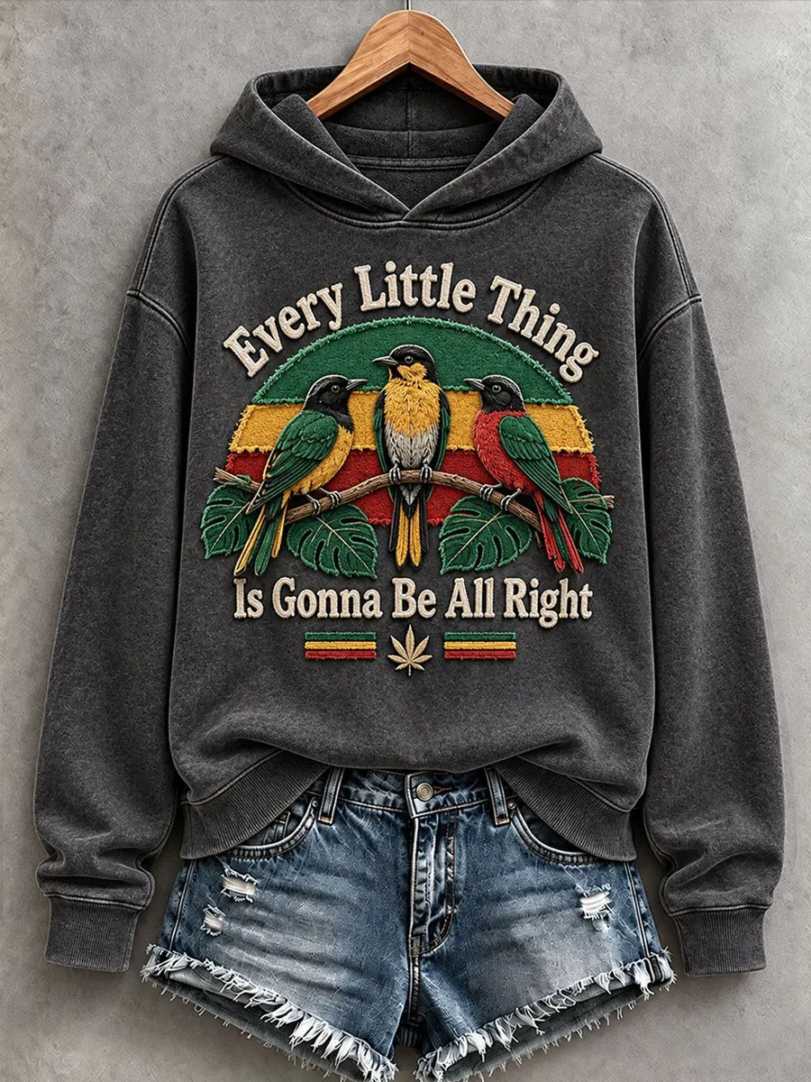 Birds Every Little Thing Is Gonna Be All Right Hoodie Reggae Spirit Attire Music Lovers Gifts 1 - Unicasport Birds Every Little Thing Is Gonna Be All Right Hoodie Reggae Spirit Attire Music Lovers Gifts