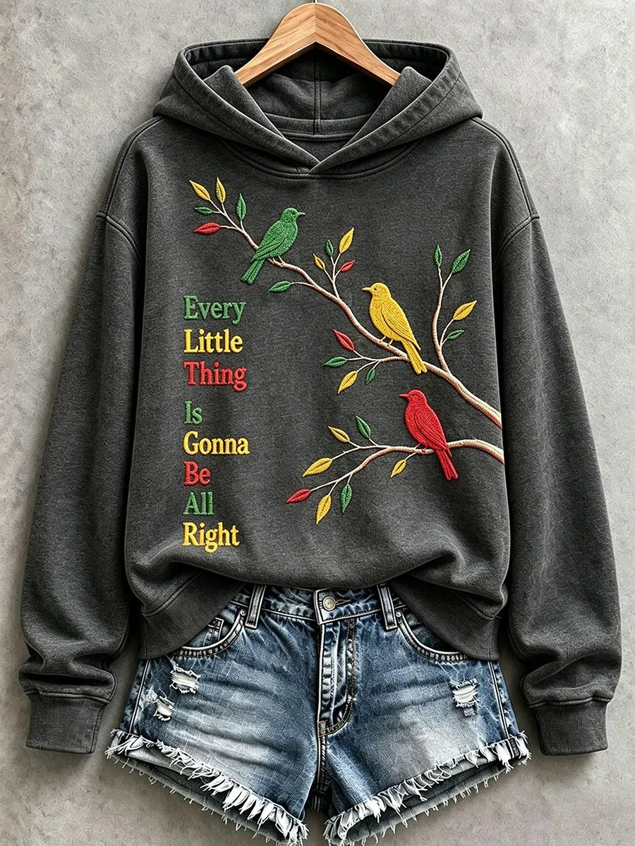 Bob Marley Merch Every Little Thing Three Little Birds Lyrics Hoodie Bob Marley Lovers Presents 1 - Unicasport Bob Marley Merch Every Little Thing Three Little Birds Lyrics Hoodie Bob Marley Lovers Presents