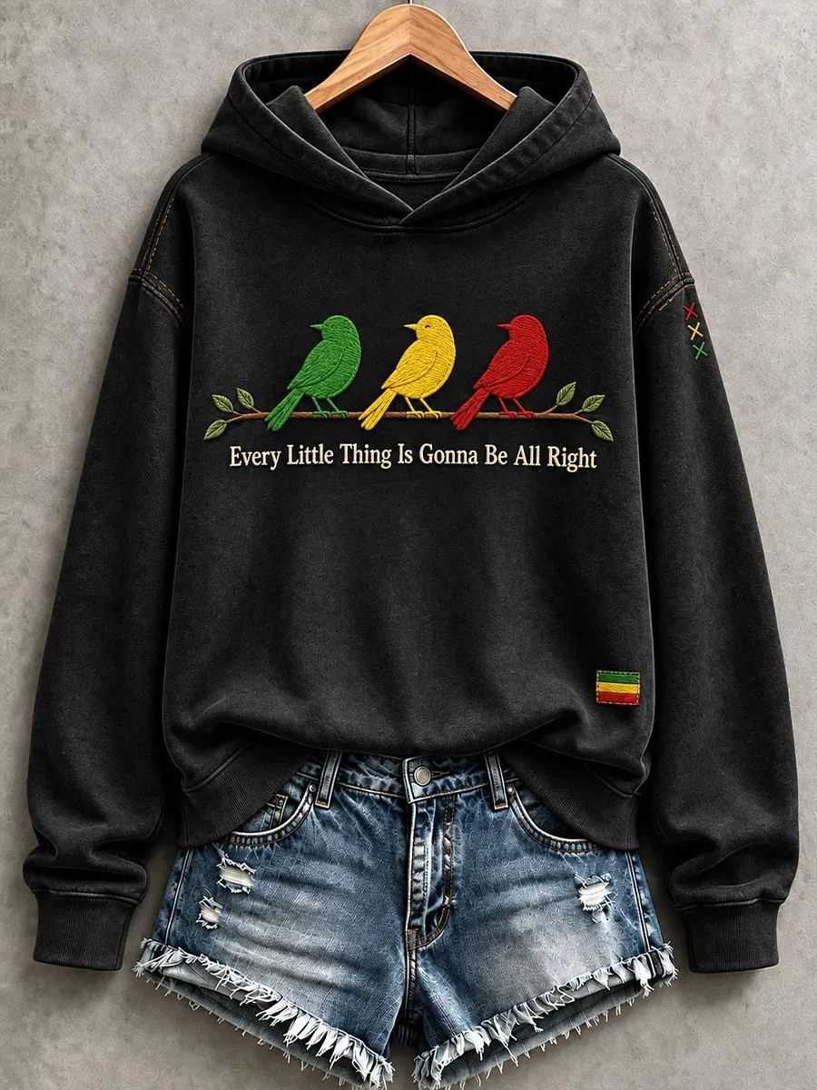Bob Marley Merch Every Little Thing Three Little Birds Lyrics Hoodie Gifts For Girlfriend 1 - Unicasport Bob Marley Merch Every Little Thing Three Little Birds Lyrics Hoodie Gifts For Girlfriend