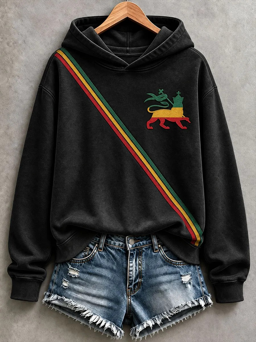 Reggae Inspired Lion Of Judah Hoodie Black History Month Clothing African American Holiday Gears 1 - Unicasport Reggae Inspired Lion Of Judah Hoodie Black History Month Clothing African American Holiday Gears