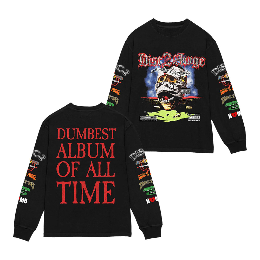 ASAP Rocky AWGE Merch Disc 2 Long Sleeve Shirt Presents For Rap Lovers