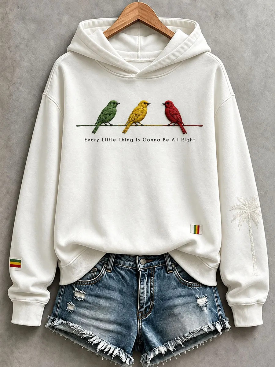 Bob Marley Merch Every Little Thing Three Little Birds Lyrics Hoodie Bob Marley Fans Gifts 1 - Unicasport Bob Marley Merch Every Little Thing Three Little Birds Lyrics Hoodie Bob Marley Fans Gifts