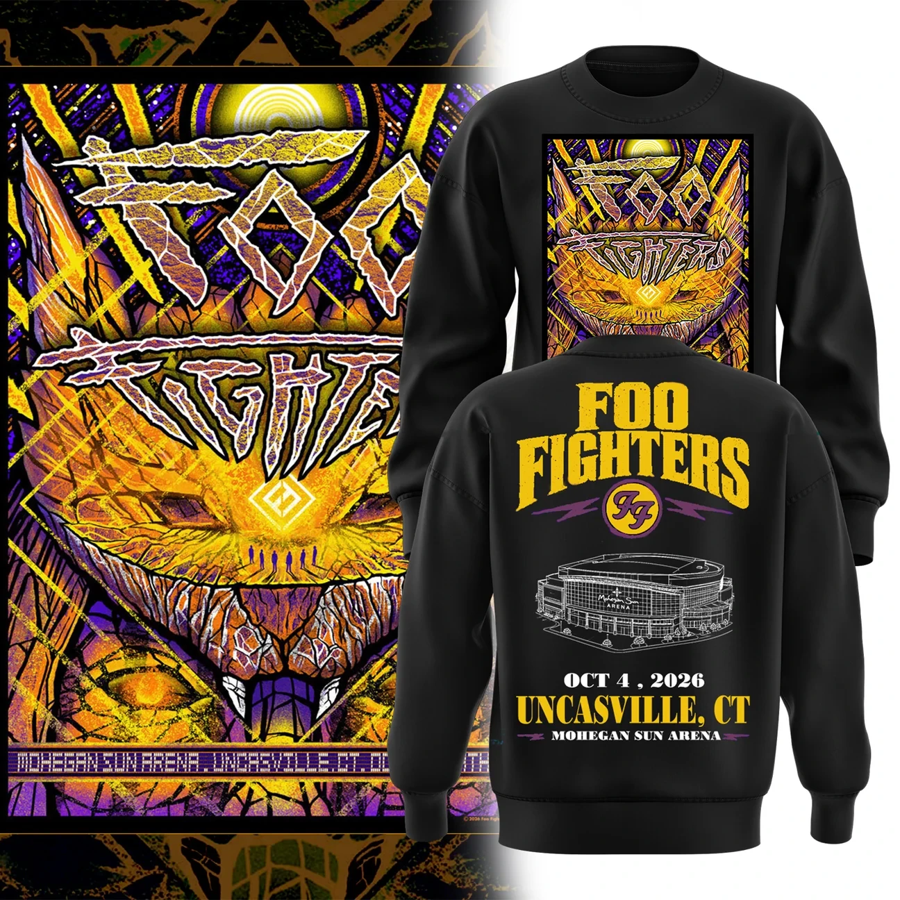 Foo Fighters Merch Mohegan Sun Arena Concert Sweatshirt Gift Ideas For Foo Fighters Lover 1 - Unicasport Foo Fighters Merch Mohegan Sun Arena Concert Sweatshirt Gift Ideas For Foo Fighters Lover