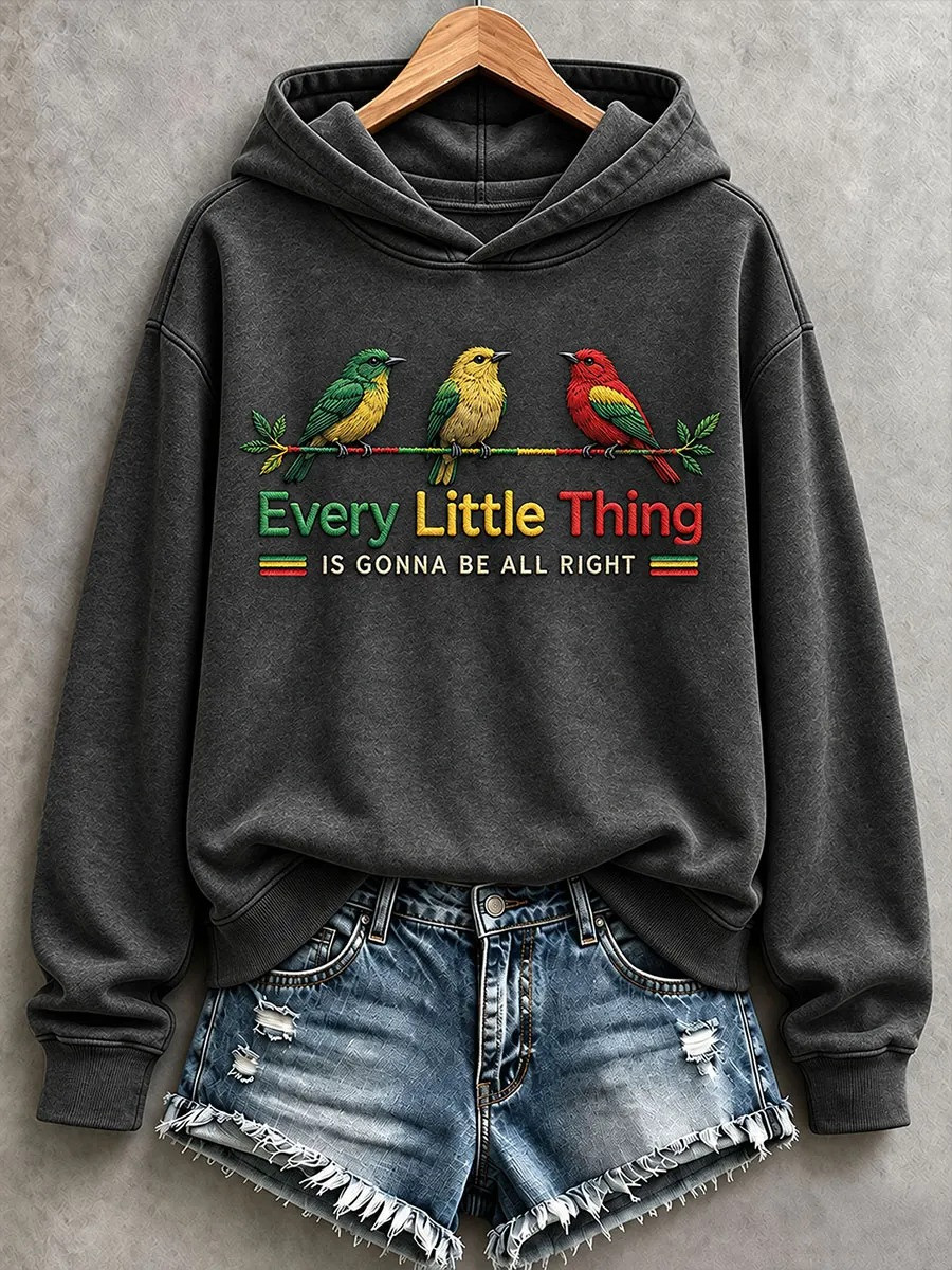 Bob Marley Merch Every Little Thing Three Little Birds Lyrics Hoodie Presents For Wife 1 - Unicasport Bob Marley Merch Every Little Thing Three Little Birds Lyrics Hoodie Presents For Wife