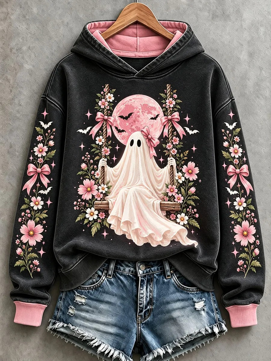 Breast Cancer Halloween Merch Ghost Halloween Hoodie Cancer Support Hoodie Gifts Ideas 1 - Unicasport Breast Cancer Halloween Merch Ghost Halloween Hoodie Cancer Support Hoodie Gifts Ideas