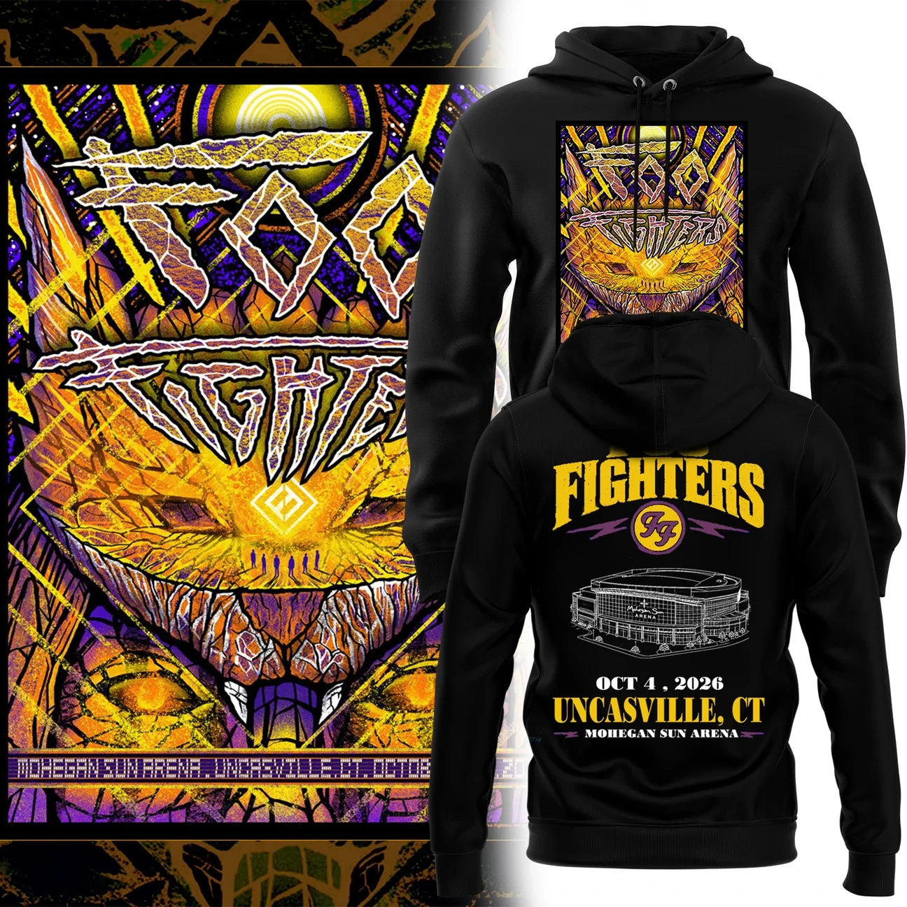 Foo Fighters Merch Mohegan Sun Arena Concert Hoodie Unique Gifts For Rock Fans 1 - Unicasport Foo Fighters Merch Mohegan Sun Arena Concert Hoodie Unique Gifts For Rock Fans