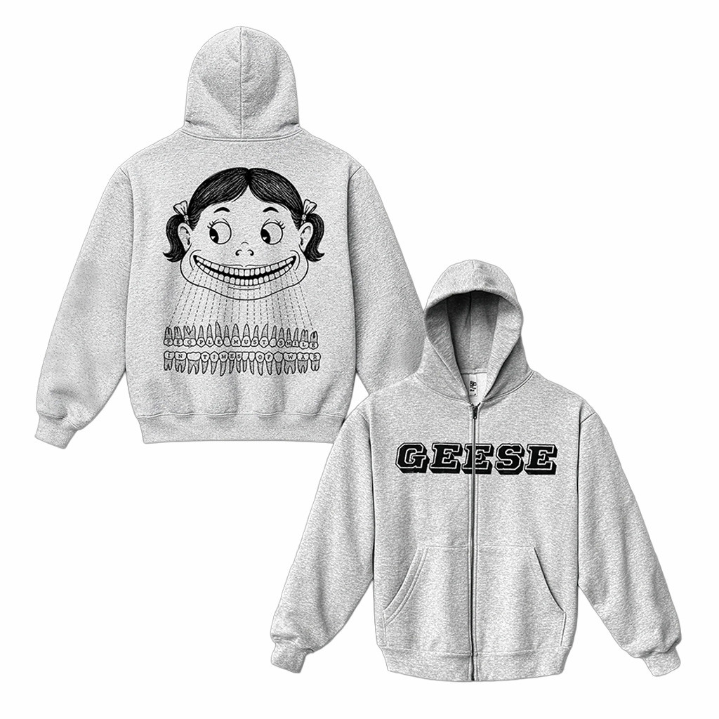 Geese Merch Smile Zip Up Hoodie Unique Gift For Geese Indie Rock Lover 1 - Unicasport Geese Merch Smile Zip Up Hoodie Unique Gift For Geese Indie Rock Lover