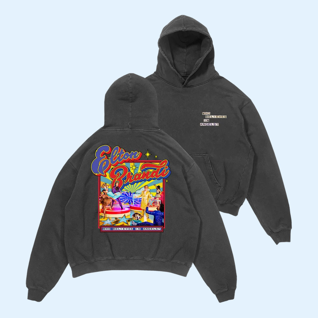Elton John Merch 2026 Who Believes In Angels Album Cover Hoodie Gifts For Music Nerds