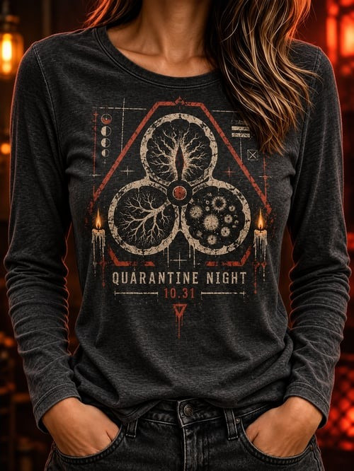 Resident Evil Merch Quarantine Night Halloween Long Sleeve Shirt Gift For Resident Evil Gamers