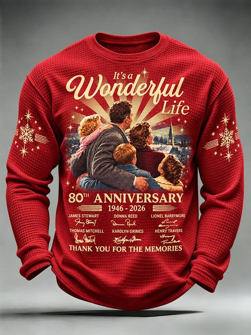 It's A Wonderful Life Merch 80Th Anniversary Christmas Long Sleeve Shirt Christmas Gifts
