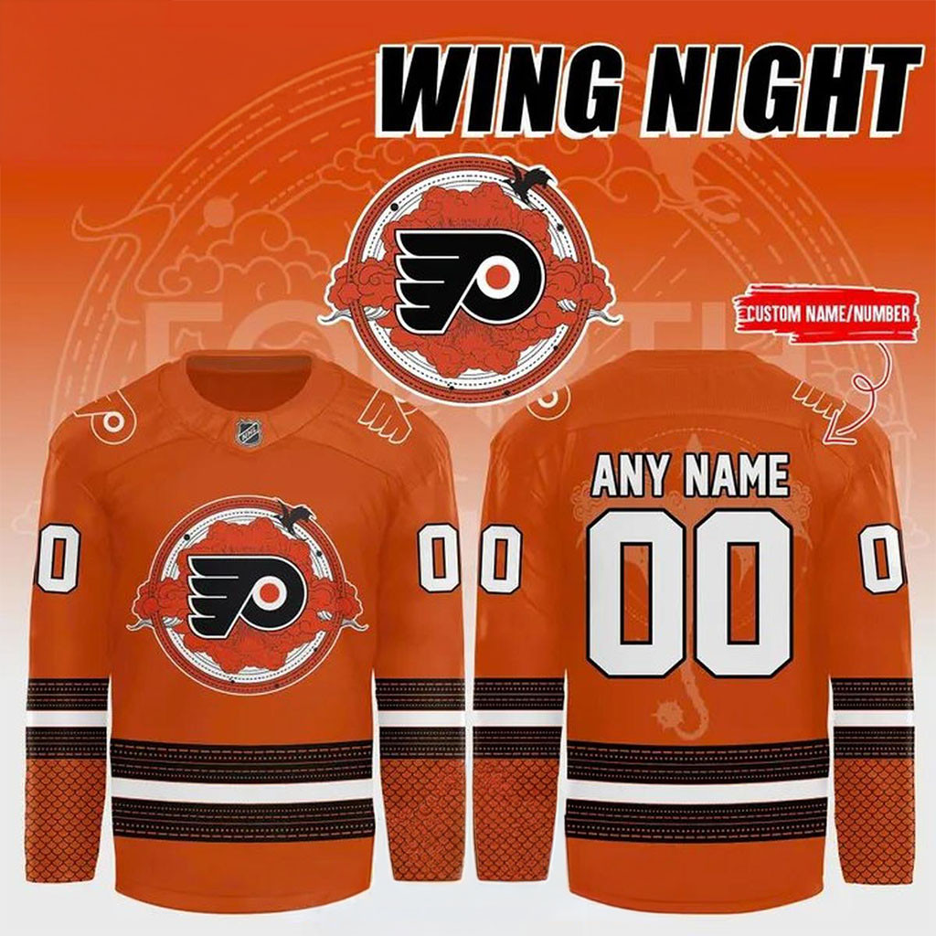 Custom Philadelphia Flyers x Fourth Wing Night Hockey Jersey 2026 Flyers Merch Gifts For Fans 1 - Unicasport Custom Philadelphia Flyers x Fourth Wing Night Hockey Jersey 2026 Flyers Merch Gifts For Fans