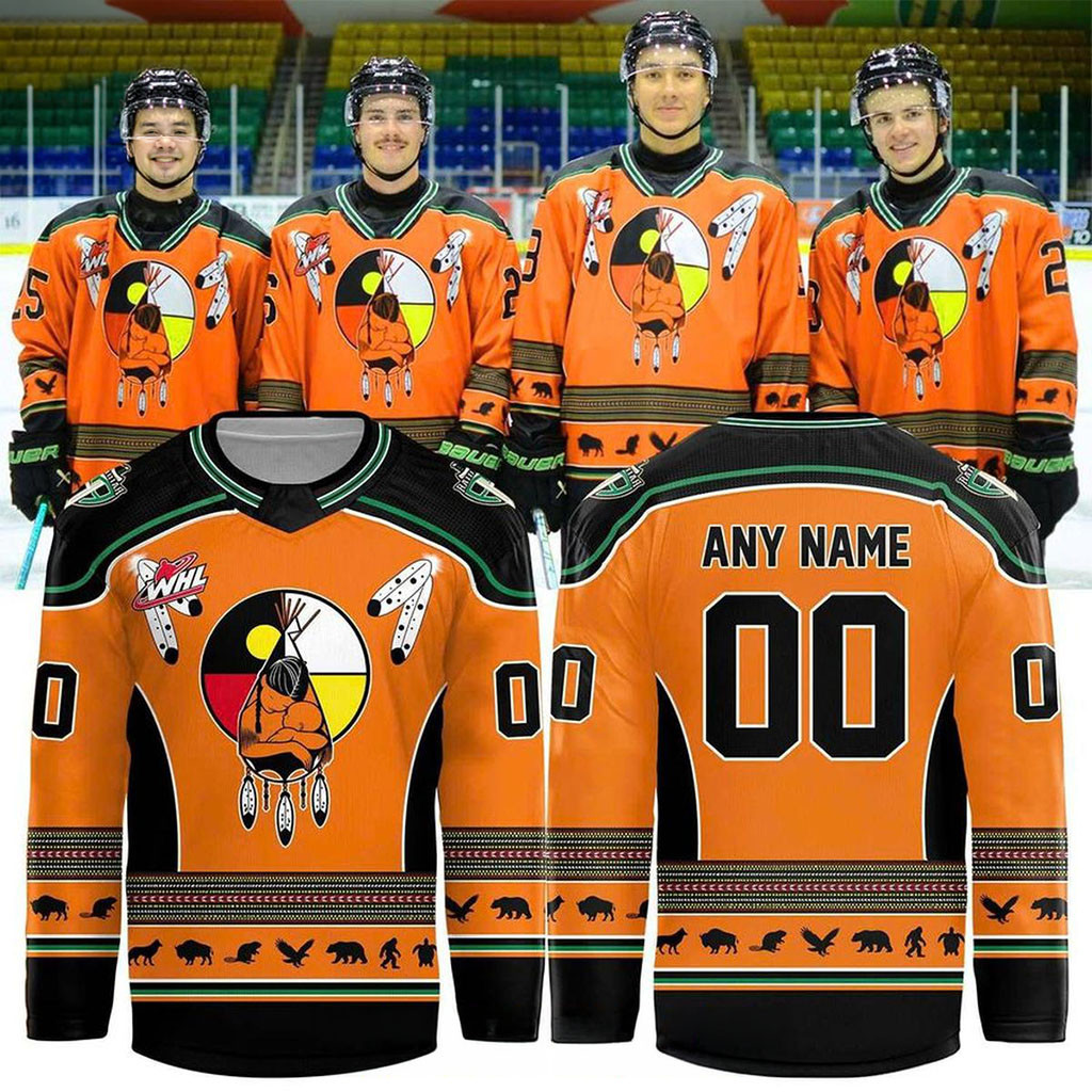 Custom Prince Albert Raiders x Truth and Reconciliation Night Hockey Jersey 2026 Fans Gifts 1 - Unicasport Custom Prince Albert Raiders x Truth and Reconciliation Night Hockey Jersey 2026 Fans Gifts