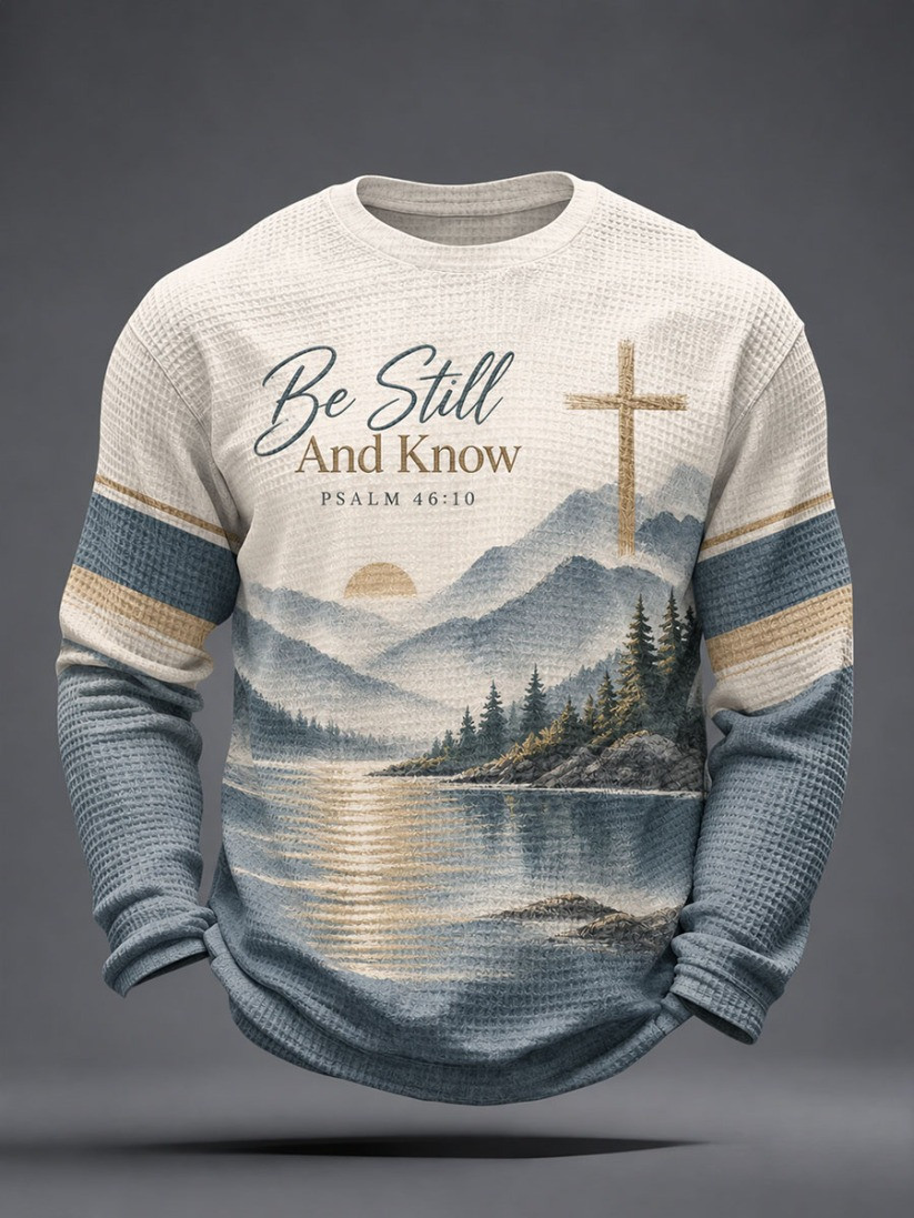 Be Still And Know Long Sleeve Shirt Christian Merch Gift Ideas For Dad