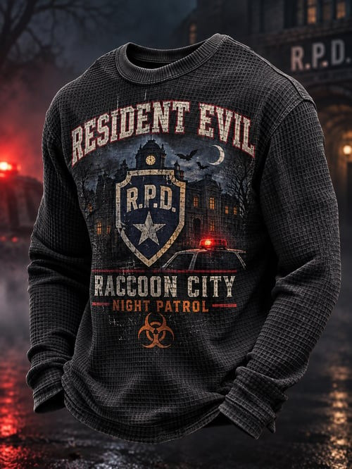 Resident Evil Merch Raccoon City Night Patrol Long Sleeve Shirt Gaming Apparel Gifts Ideas