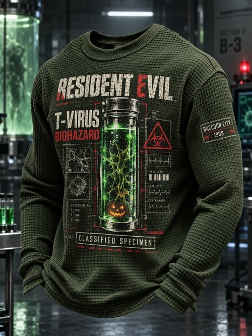 Resident Evil Merch Halloween Graphic Long Sleeve Shirt Biohazard Long Sleeve Shirt Gifts Ideas