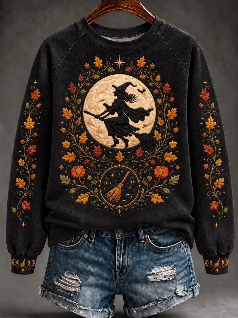 Halloween Gothic Moon Witch Sweatshirt Halloween Clothes Gifts 1 - Unicasport Halloween Gothic Moon Witch Sweatshirt Halloween Clothes Gifts