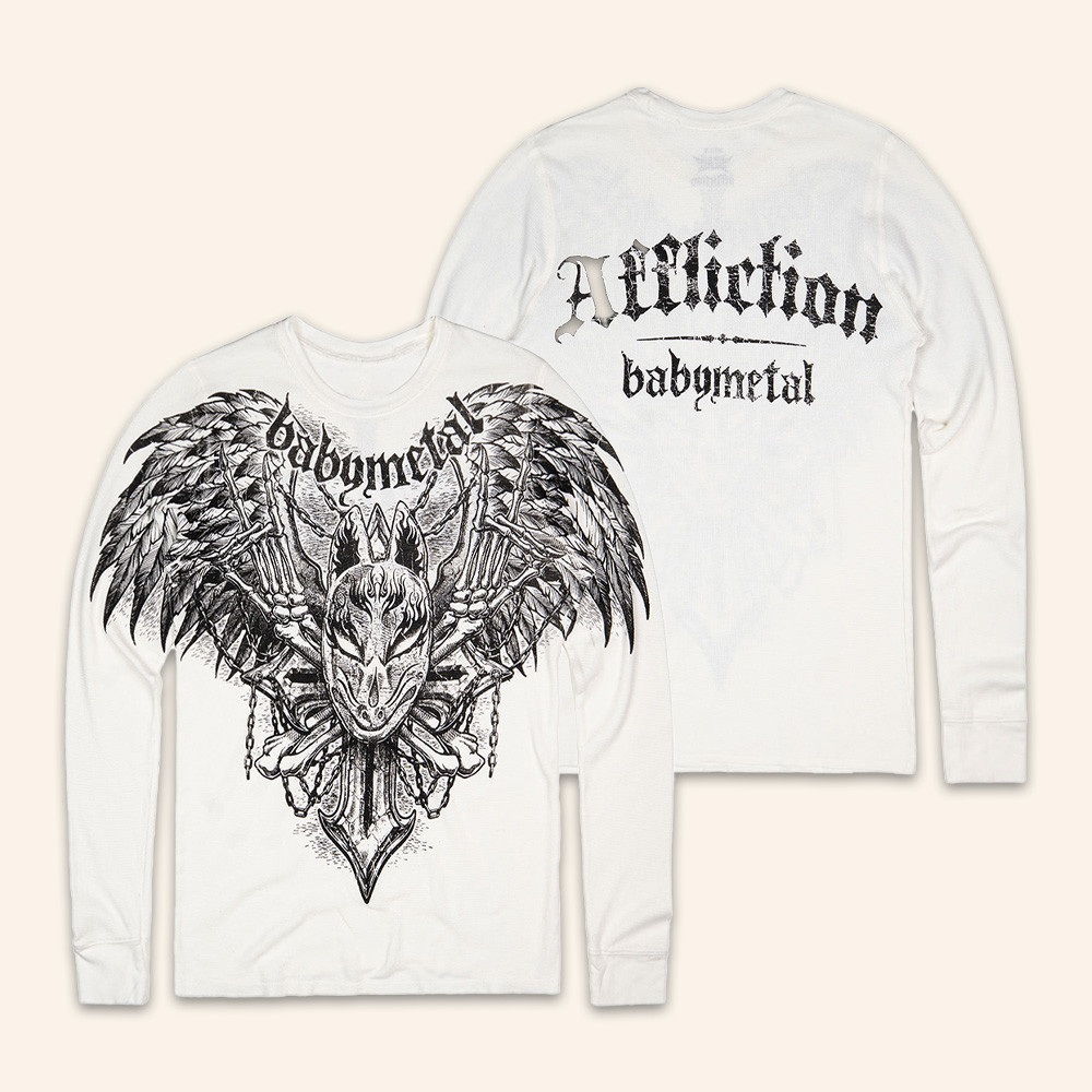 Babymetal X Affliction Merch Babymetal Storm Thermal Long Sleeve Shirt Presents For The One 1 - Unicasport Babymetal X Affliction Merch Babymetal Storm Thermal Long Sleeve Shirt Presents For The One