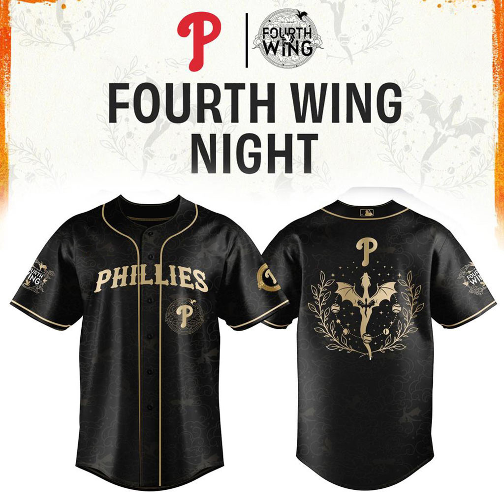 Philadelphia Phillies x Fourth Wing Night Baseball Jersey Phillies Merch Gifts For Baseball Fans 1 - Unicasport Philadelphia Phillies x Fourth Wing Night Baseball Jersey Phillies Merch Gifts For Baseball Fans