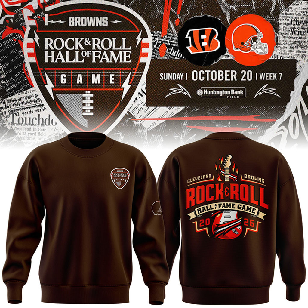 Cleveland Browns Rock And Roll Hall Of Fame Game Sweatshirt 2026 Cleveland Browns Merch Fan Gear 1 - Unicasport Cleveland Browns Rock And Roll Hall Of Fame Game Sweatshirt 2026 Cleveland Browns Merch Fan Gear