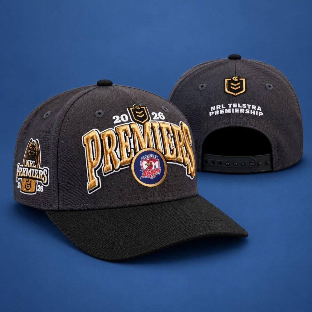 Sydney Roosters Merch Hat 2026 Premiers Snapback Baseball Cap Best Gift Ideas