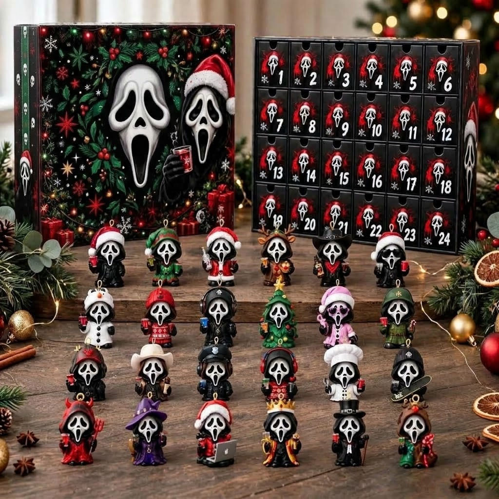 Ghostface Advent Calendar 24 Days Of Spooky Surprises Collectible Christmas Tree Ornaments