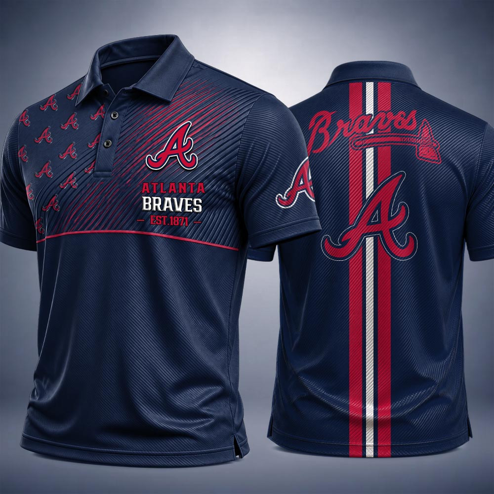 Atlanta Braves Merch Polo Shirt Atlanta Gameday Clothing Gift For Sports Lovers