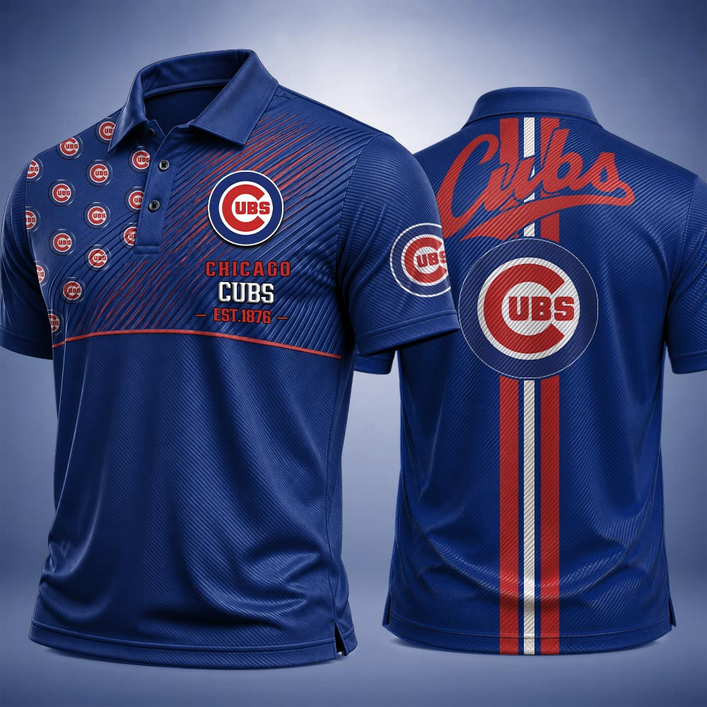 Chicago Cubs Merch Polo Shirt Chicago Cubs Gameday Gear Gift For Sports Fan