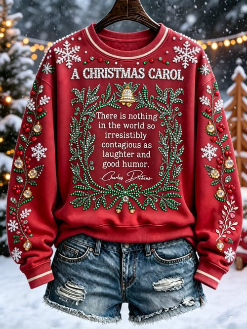 A Christmas Carol Christmas Movie Sweatshirt Charles Dickens Quote Sweatshirt Xmas Gifts