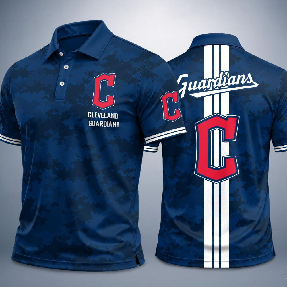 Cleveland Guardians Merch Camo Polo Shirt Guardians Baseball Pride Clothes Sport Gift