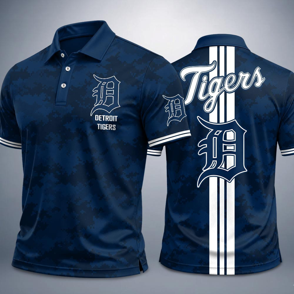 Detroit Tigers Merch Camo Polo Shirt Tigers Gameday Apparel Husband Gifts