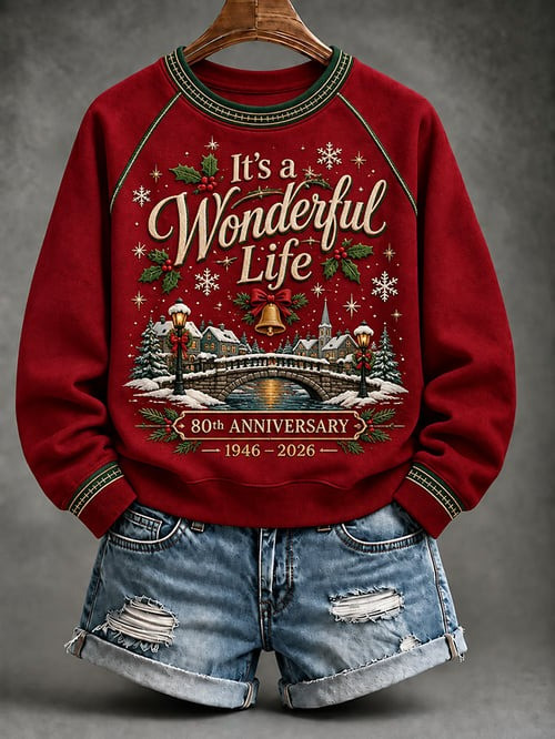 It's A Wonderful Life 80Th Anniversary Merch Christmas Sweatshirt Xmas Gears Presents Ideas 1 - Unicasport It's A Wonderful Life 80Th Anniversary Merch Christmas Sweatshirt Xmas Gears Presents Ideas