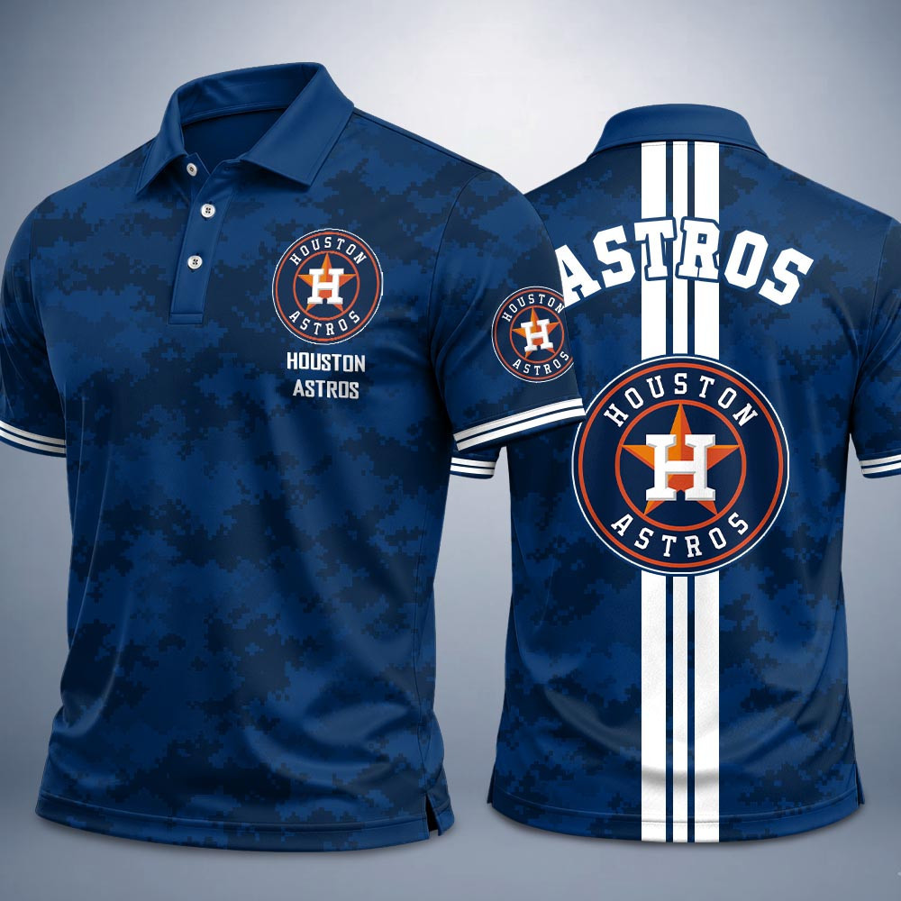 Houston Astros Merch Camo Polo Shirt Astros Baseball Pride Apparel Sports Fan Gift