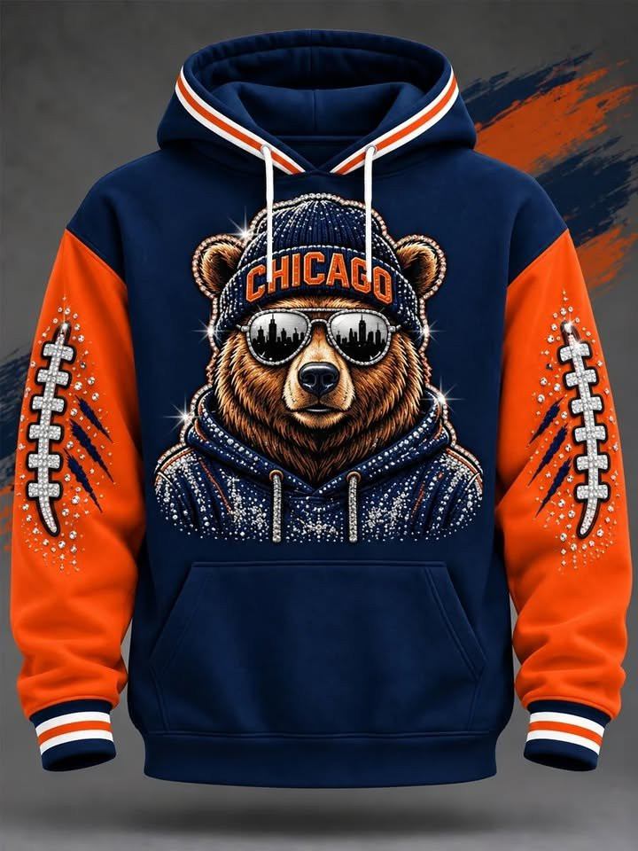 Chicago Bears Merch Chicago Football Game Day Vibes Hoodie Football Fan Apparel Gift 1 - Unicasport Chicago Bears Merch Chicago Football Game Day Vibes Hoodie Football Fan Apparel Gift