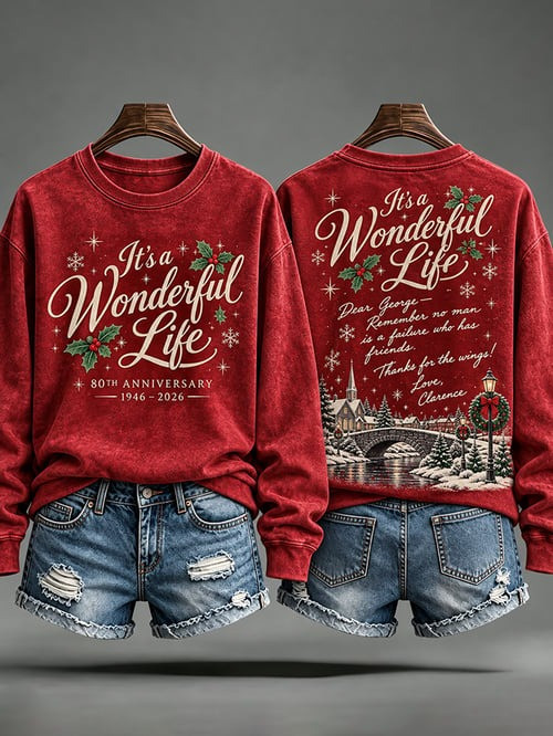 It's A Wonderful Life Christmas Sweatshirt Xmas Holiday Clothing Christmas Gifts Ideas 1 - Unicasport It's A Wonderful Life Christmas Sweatshirt Xmas Holiday Clothing Christmas Gifts Ideas