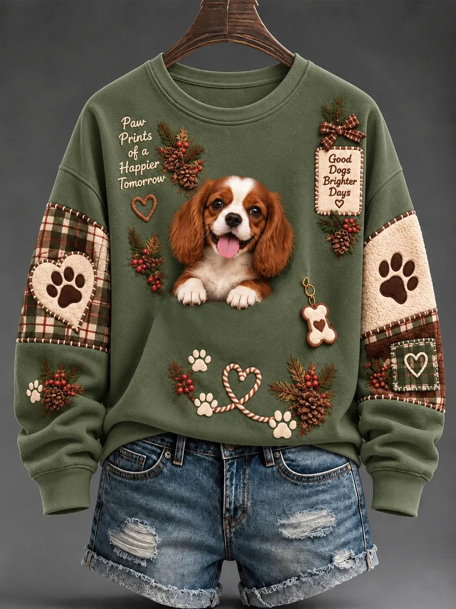 Cavalier King Charles Spaniel Cute Animals Sweatshirt Good Days Brighter Days Sweatshirt 1 - Unicasport Cavalier King Charles Spaniel Cute Animals Sweatshirt Good Days Brighter Days Sweatshirt