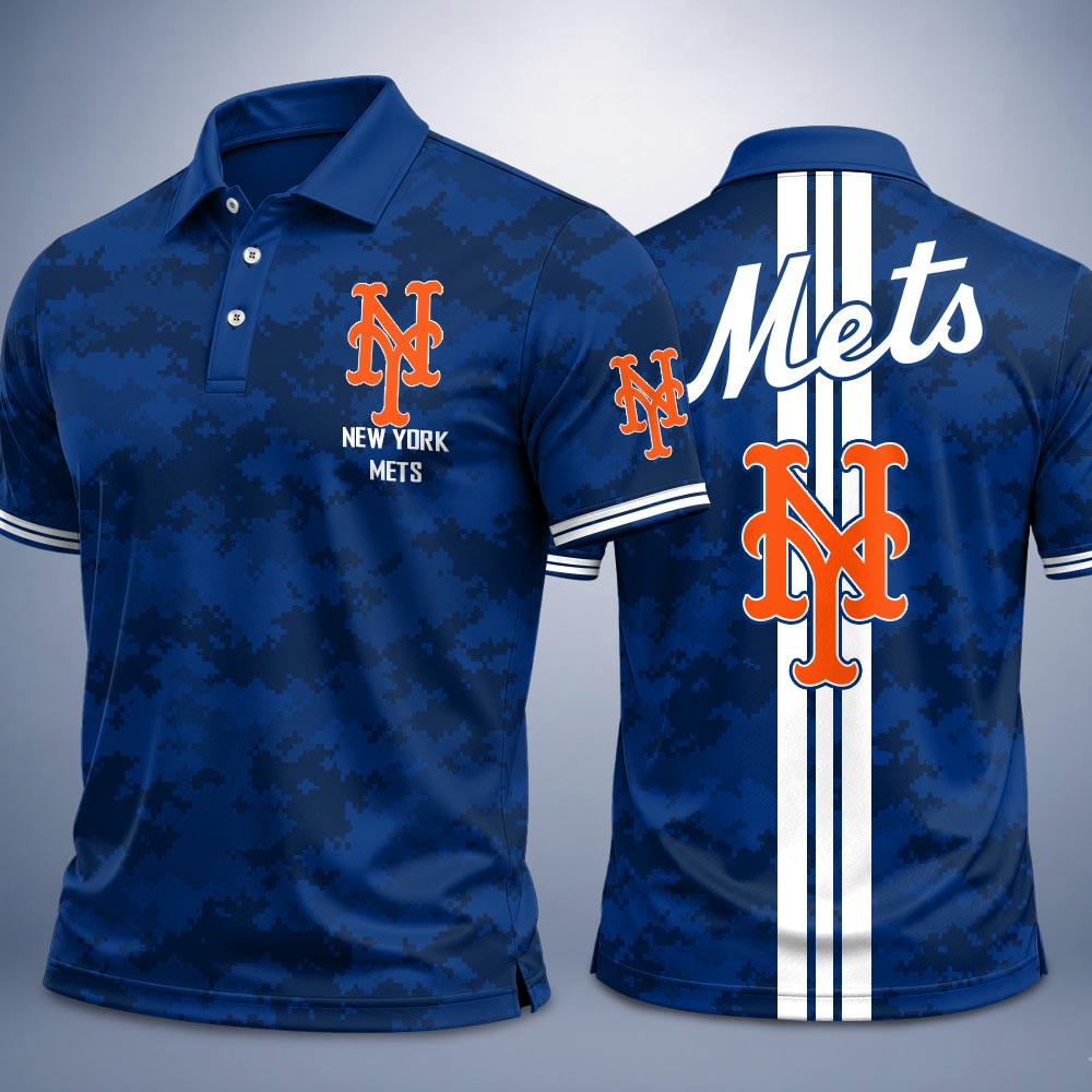 New York Mets Merch Camo Polo Shirt Mets Baseball Pride Gear Gift For Teammate