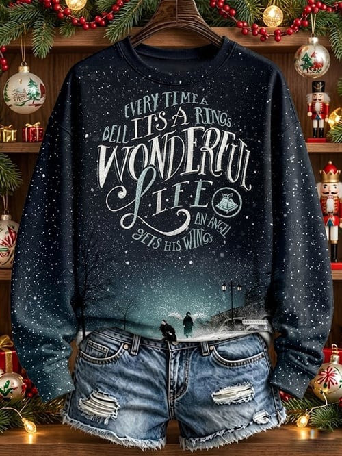 Every Time A Bell Rings An Angel Gets Its Wings Christmas Sweatshirt Holiday Apparel Xmas Gift 1 - Unicasport Every Time A Bell Rings An Angel Gets Its Wings Christmas Sweatshirt Holiday Apparel Xmas Gift