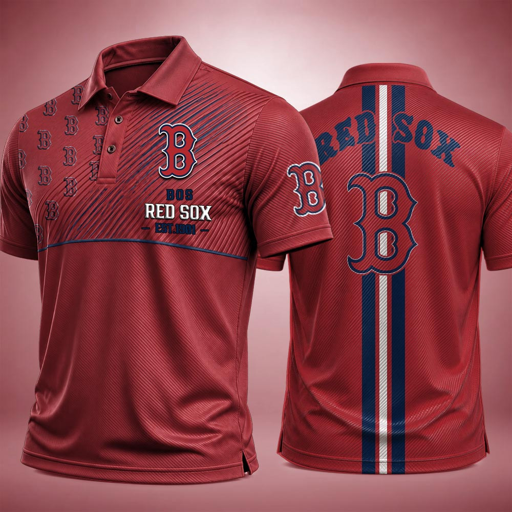 Boston Red Sox Merch Polo Shirt Red Sox Gameday Apparel Baseball Fan Gifts